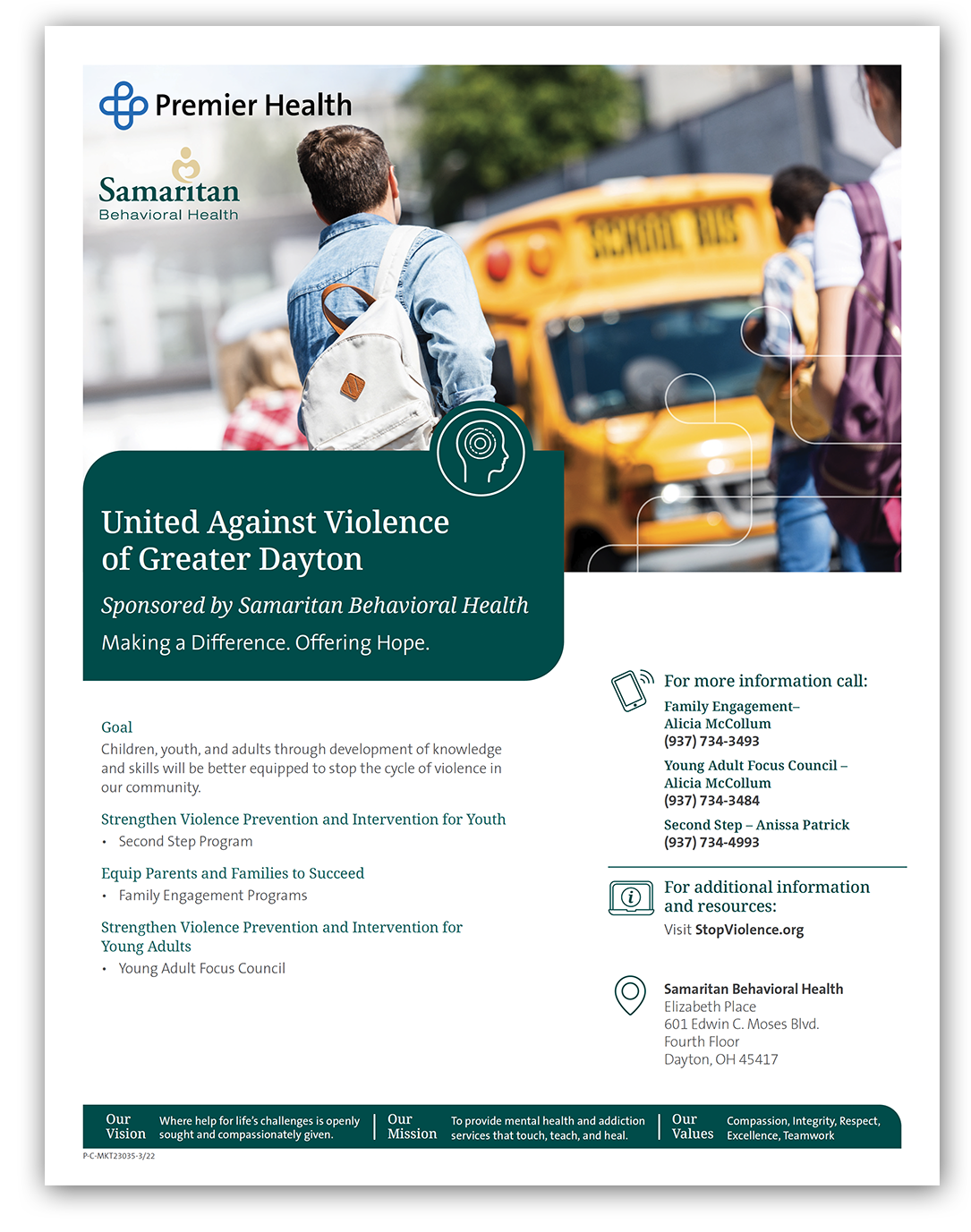 United Against Violence brochure